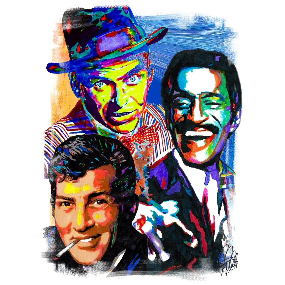 Rat Pack Frank Sinatra Sammy Davis Jr Dean Martin Poster Print Wall Art 18x24
